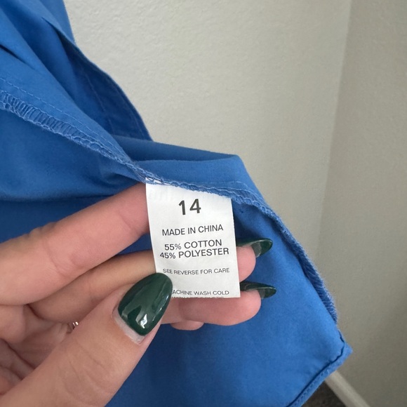 Chaps Kids Blue Button Down Shirt - Picture 3 of 4